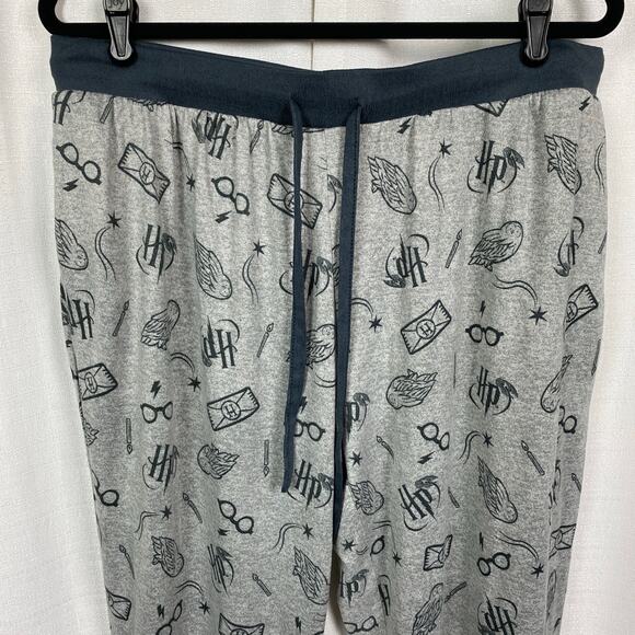 The Wizarding World Of Harry Potter Gray Icon Print Pajama Set Sz.XL - Picture 11 of 15
